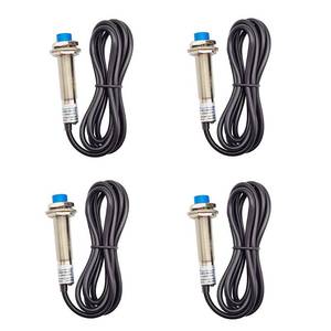 lot 16153 image: Haldzemo Inductive Proximity Sensor M12 LJ12A3-4-ZBX Normally Open Detection Approach Switch 4mm NPN NO 3 Wire DC 6V-36V (4 Pack) - Retail $14