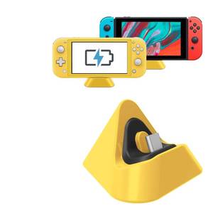 lot 16158 image: Charging Dock for Nintendo Switch Lite, Charging Stand Station Compatible with Nintendo Switch (Yellow) - Retail $16