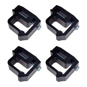 lot 16163 image: Black Truck Cap Mounting Clamp for Camper Shell, Topper Ladder Rack Canopy  Fit for Chevrolet Silverado GMC Sierra Ram 1500 2500 3500 Dodge Dakota, Ford F150 F250, Nissan Titan, Toyota Tundra (4 PCS) - Retail $17