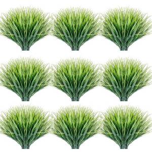 lot 16187 image: JEMONG 30 Bundles Artificial Grasses Outdoor UV Resistant Fake Grasses No Fade Faux Plastic Plants Garden Porch Window Box Decorating� - Retail $30