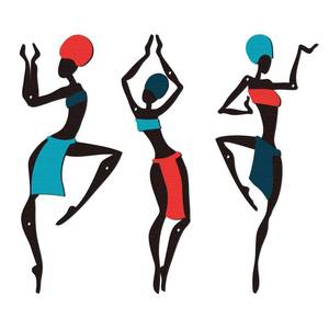lot 16210 image: COLOR VALLEY ART 3-Piece Metal Wall Art, African American Dance Wall Decor, Maximalist Black Girl Wall Art, Suitable for Living Room, Bedroom and Bathroom - Retail $17