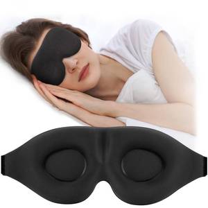 lot 20286 image: ZGGCD Sleep Mask for Side Sleeper, Light Blocking Sleeping Eye Mask for Women Men, 3D Contoured Cup Night Blindfold, Luxury Eye Cover Eyeshade with Adjustable Strap for Travel, Nap, Black - Retail $8