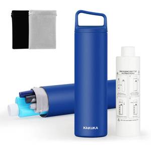 lot 20294 image: Insulin Cooler Travel Case, Medication Diabetes Supplies, 60H Insulin Pens Cold Bottle, 5-in-1 Diabetic Medicine Cooler, TSA Approved, with Gel Ice Pack and Emergency Bottle(Blue) - Retail $24
