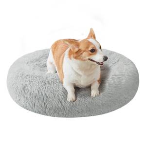 lot 20297 image: Nisrada Dog Bed for Small Medium Large Dogs, 27 inch Calming Dogs Bed, Washable-Round Cozy Soft Pet Bed for Puppy and Kitten with Slip-Resistant Bottom - Retail $30
