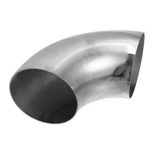 lot 20308 image: X AUTOHAUX 1pcs OD 4 Inch 90 Degree Mandrel Bend Elbow SS304 Stainless Steel Bend Tube Exhaust Elbow Pipe for Car Modified Exhaust System 4 Piping Silver Tone - Retail $22in