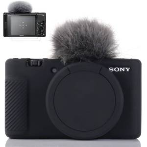 lot 20319 image: Camera Case for Sony ZV-1, ZV1 Camera Case Digital Camera Anti-Scratch Slim Fit Soft DSLR Camera Sleeve with ZV1 Screen Protector for Sony ZV-1 (Black) - Retail $17