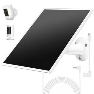 lot 20328 image: Solar Panel Charger for Ring Camera, Compatible with Ri ng Stick Up Cam Battery, Ring Spotlight PlusPro Battery,Waterproof, 5V 6W Fast Charging - Retail $20