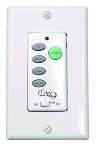 lot 6414 image: Litex WCI-100 Wall Command Universal Ceiling Fan Control, Three Speeds and Full Range Dimmer,Black,10.20x8.00x3.50 - Retail $26