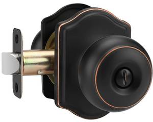 lot 6419 image: goldenwarm Oil Rubbed Bronze Door Knobs Interior, Bedroom Door Knob and Bathroom Classic, Bronze Interior Door Knobs 1 Pack - Retail $22