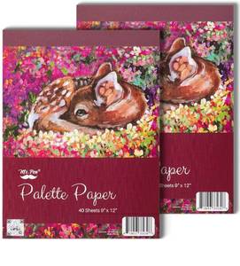 lot 6452 image: Mr. Pen- Palette Pad, 9x12in, 40 Sheets, 2 Pack, Acrylic Paint Paper, Drawing Paper, Disposable Paint Palette - Retail $13in