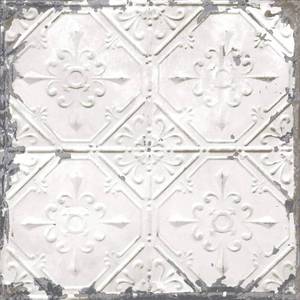 lot 6458 image: NuWallpaper Vintage Tin Tile Peel and Stick Wallpaper - Retail $24