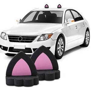 lot 6494 image: YGMONER 3D Cat Ear Car Roof Decoration - Cute EVA Foam Sticker for Auto Exterior Kitten Car Styling Decor Accessories (Black) - Retail $11