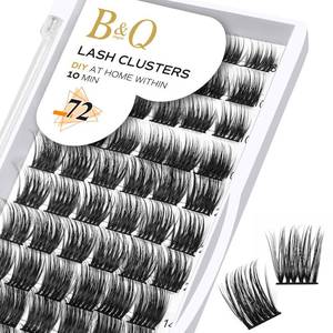 lot 8100 image: Lash Clusters B42 D Curl 8-16MIX DIY Lash Extensions 72 Clusters Lashes C D Curl Wispy Volume Lashes Eyelash Clusters Extensions Individual Lashes Cluster DIY at Home (B42,D-8-16MIX) - Retail $181