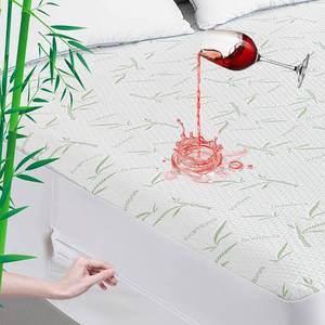 lot 8101 image: Parkdeny Twin XL Mattress Encasement, Waterproof Cooling, Rayon from Bamboo, 3D Air Fabric, Breathable, Noiseless, Washable, Fits 5-13in Deep Mattresses - Retail $36in