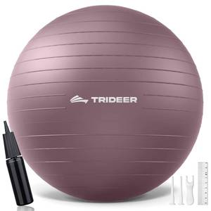 lot 8124 image: Trideer Yoga Ball for Pregnancy Office Ball Chair� Exercise Ball for Birthing, Labor, Stretching and Core Workout � Anti-Burst, Slip-Resistant for Home Gym, Flexible Seating and Physical Therapy - Retail $27
