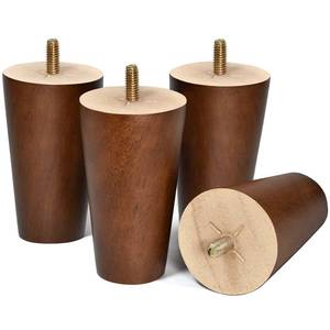 lot 8125 image: AORYVIC Furniture Legs 4 inch Wood Sofa Legs Brown Replacement Legs for Couch Cabinet Futon Dresser Pack of 4 - Retail $21