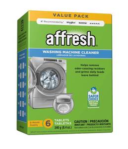 lot 8126 image: Affresh Washing Machine Cleaner, Cleans Front Load and Top Load Washers, Including HE, 6 Tablets - Retail $12