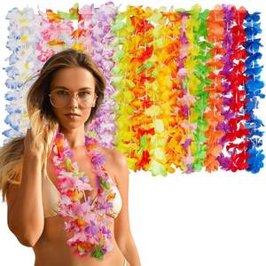 lot 8133 image: Freyalife Hawaiian Leis Decorations(24pcs),Leis for Luau Party Decor,Tropical Hawaiian Bulk Hula Dance Party Decor,Colorful Flower Necklace Summer Beach Pool Birthday Theme Party Favors Supplies - Retail $6