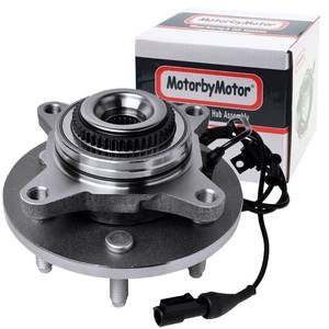 lot 13068 image: MotorbyMotor 515079 Front Wheel Bearing and Hub Assembly 4WD with 6 Lugs Fits for Ford F-150, Lincoln Mark LT Navigator Low-Runout OE Directly Replacement Hub Bearing wABS - Retail $62