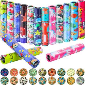 lot 13095 image: 15 Pcs Classic Kaleidoscopes Kids Birthday Party Favor Old Fashioned Vintage Educational Toys Stocking Stuffers Goodie Bag Fillers for Classroom School Return Gifts Carnival Prizes (Cartoon Style) - Retail $18