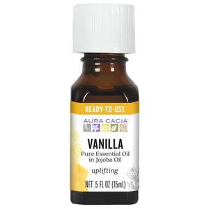 lot 2355 image: Aura Cacia Essential Oil, Uplifting Vanilla, 0.5 fluid ounce - Retail $18