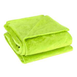 lot 3364 image: uxcell Flannel Fleece Blanket Full Size - Soft Lightweight Plush Microfiber Bed Blanket for Sofa or Couch, Machine Washable Blankets Fleeces, Yellow Green 70x78 Inch - Retail $23