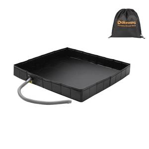 lot 3370 image: dakewang 34 x 34in x 5in Outdoor Shower Base - Portable Shower Floor - Outdoor Shower Pan for Outdoor,Camping,Beach, Caravan and Portable Shower Stall. - Retail $26in