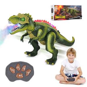 lot 3375 image: LINEQIC Remote Control Dinosaur Toys for Kids 3-5-7, Upgraded T Rex with Changing Light, 7 Color Spray and Realistic Roars, RC Walking Dinosaur Robot 4-7, Birthday Gifts Toys for Kids Boys 3 - Retail $30