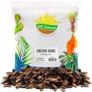 lot 3398 image: 100percent Organic Orchid Potting Bark (8 Quarts), All-Natural USA-Sourced Pine Bark Orchid Mix Additive - Retail $25