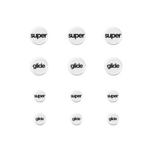 lot 4014 image: Superglide Glass Mouse Skates - Consistent Controllable Glide, Polished Round Edge, Super Balanced Gaming Mouse Feet with Durable Sole for Universal 6mm  9mm 12pcs (Type-C, White) - Retail $25