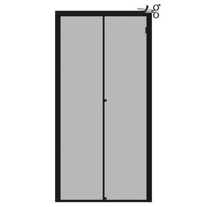 lot 4025 image: Yotache Adjustable Magnetic Screen Door Fit Doors Size Width 29-33in Height 79in-81in, Reinforced Fiberglass Mesh with Full Frame HookandLoop Strip, Black - Retail $28in