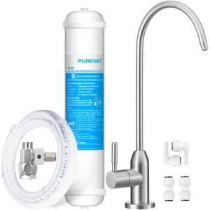 lot 4032 image: Under Sink Water Filter - Water Filter with Faucet for Home Bar and Bathroom,Highly Effective Reduces Chlorine,Bad TasteandOdor,Good Choice for a Countertop Ice Maker,Coffee Maker and Skin Care - Retail $38