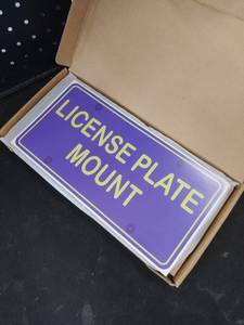 lot 5602 image: Purple License Plate Mount Kit - Retail $15