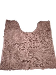 lot 5604 image: Chenille Bathroom Mat Set - Burgundy - Retail $15