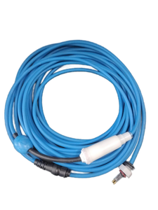 lot 5614 image: Blue Cable with Gold Connector approximately 50 ft - Retail $45
