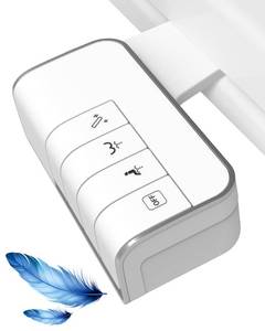 lot 5622 image: Hibbent Bidet Attachment for Toilet, Non-Electric Dual Nozzle for Frontal and Rear Wash, Adjustable Water Pressure Control, Fresh Water Bidet Toilet Seat, Self Cleaning Water Sprayer, White - Retail $40