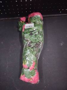lot 6022 image: Pink Artificial Rose Stems Bundle - Retail $12