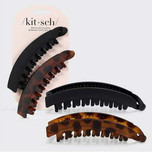 lot 6038 image: Banana Clips 2pc Set - Black Tort - Retail $11