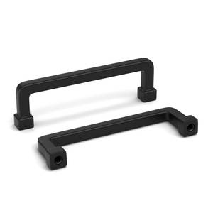 lot 6049 image: Haliwu 12 Pack 3-34 Inch Black Cabinet Handles Square Drawer Pulls Zinc Alloy Hardware for Dresser Kitchen Cupboard&nbsp