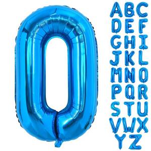 lot 6053 image: TONIFUL 40 Inch Large Blue Letter O Balloon - Giant Alphabet Foil Mylar for Birthday Party, Anniversary, New Year, Graduation Supplies Decorations - Retail $6