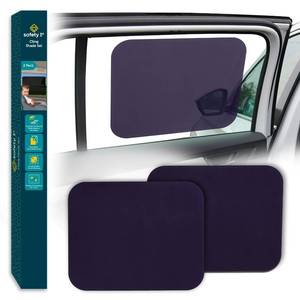 lot 6061 image: Safety 1st Cling Car Window Shades for Baby, 2 Pieces, Sun Blocker and UV Protection, Static Cling Privacy Shade, Black Tint - Retail $10