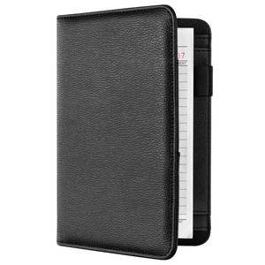 lot 6371 image: CoBak Server Book - Waitress Book Organizer with Zipper Pouch for Restaurant Waitstaff, 5 Large Pockets with Pen Holder - Retail $13