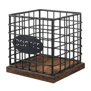 lot 1934 image: YINMIT K Cup Holder Organizer, Sturdy Coffee Pod Holder Organizer, 35 Kcup Large Capacity Storage Basket for Kitchen Counter and Office Desktop (Square Grid) - Retail $21