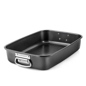 lot 1965 image: HONGBAKE Lasagna Pan 3 Inch Deep, 15x10 Baking Pan for Oven, Nonstick Cake Baking Dish for Brownie, Roasting Pans with Stainless Steel Handles, Heavy Duty, Dishwasher Safe, Dark Grey - Retail $24in