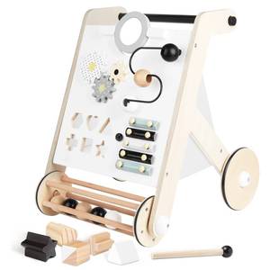 lot 1979 image: Asweets Wooden Baby Walker, Push and Pull Learning Activity Walker with Roller for Boys and Girls, Stand Learning Walker Toddler Toy(Roller) - Retail $904