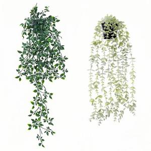 lot 2132 image: Freyalife 2pcs Fake Hanging Plants for Room Decor, Artificial Potted Plants for Aesthetic Office Living Bedroom Kitchen Patio Bathroom Bookshelf Indoor Outdoor Decor - Retail $8