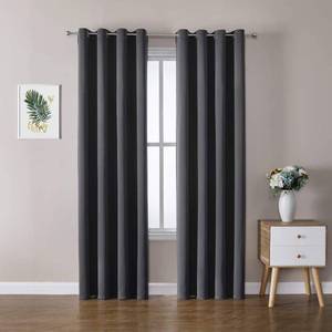 lot 2133 image: ChrisDowa Blackout Curtains 102 Inches Long 2 Panels Set for Living Room, Grommet Thermal Insulated Room Darkening Curtains for Bedroom (Dark Grey, 52 x 102 Inch) - Retail $39