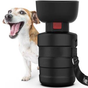 lot 2138 image: Lesotc Dog Water Bottle, Portable Water Dispenser with Bowl, Leak Proof Pet Travel Squeeze Bottle, Puppy Essentials Dog Stuff Accessories for Outdoor Walking, Hiking, Camping - Retail $15