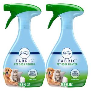 lot 2149 image: Febreze Odor-Fighting Fabric Refresher Pet Odor Fighter, 16.9oz, Pack of 2 - Retail $8