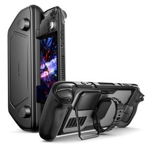 lot 2153 image: JSAUX PC0104 ModCase Compatible with Steam Deck, Steam Deck Case Comprehensive Protection Include Detachable Front Shell, Body Protective Shell, Metal Bracket and Strap - Basic Set - Retail $30